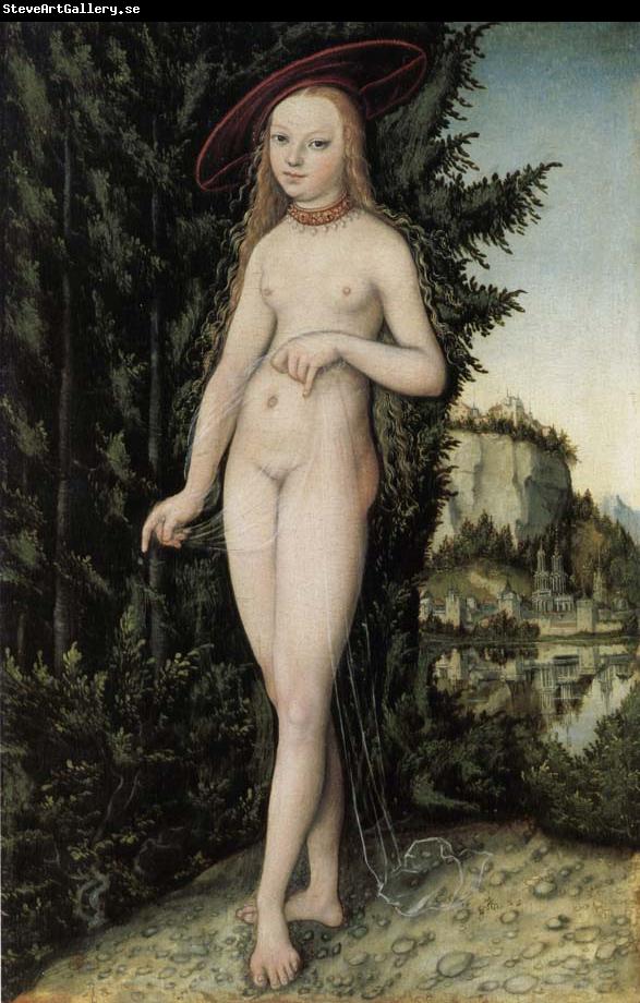 Lucas Cranach Venus stand landscape